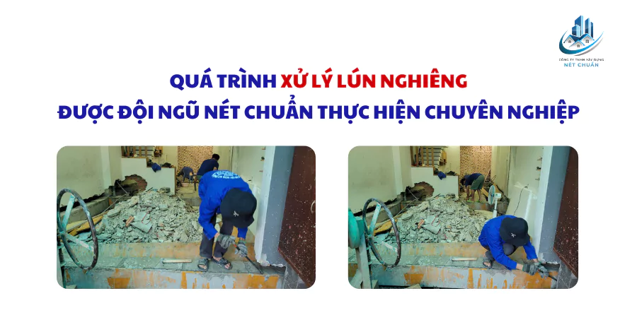 Toàn bộ quá trình xử lý lún nghiêng tại Phường Hiệp Bình Chánh TPHCM
